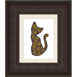 Cross Stitch Pattern PDF Cute Kitten - Counted Cross Stitch Chart, Embroidery Design of Cat - INSTANT DOWNLOAD