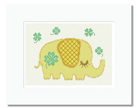 Collage De Elefante-tabla De Punto De Cruz