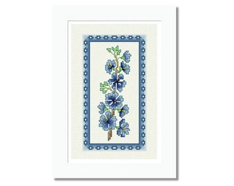 Cross Stitch Pattern Flowers Aristea, Counted Cross Stitch Chart, Easy Embroidery Design, Needlecraft, Sampler, DiY, PDF - INSTANT DOWNLOAD