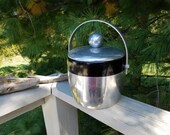Kromex Art Deco Aluminum Ice Bucket Mid Century Barware