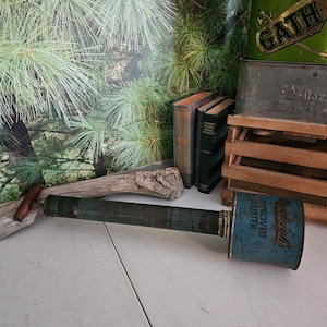 Blue Rawleigh&#39;s Insect Duster Vintage Garden Tool Vintage Advertising Tool Farmhouse Decor #4013RY