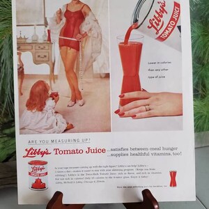 1959 LIBBY&#39;S Tomato Juice Magazine Ad Kitchen Decor Frameable Wall Art