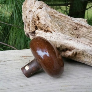 Door Knob Antique Brown Porcelain Home Decor Home & Living