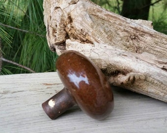 Door Knob Antique Brown Porcelain Home Decor Home & Living