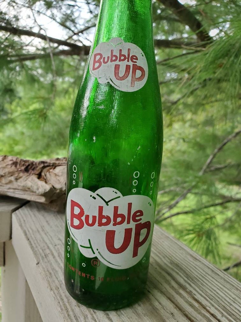 Old Bubble up 10 Fluid Ounce Green Glass Soda Bottle / Peoria Etsy