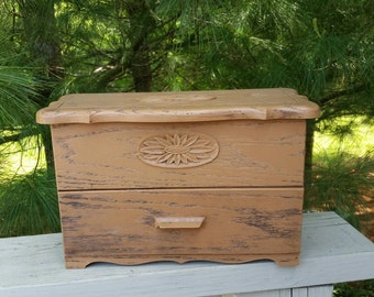 Lerner Faux Wood Storage Organizer Sewing Box