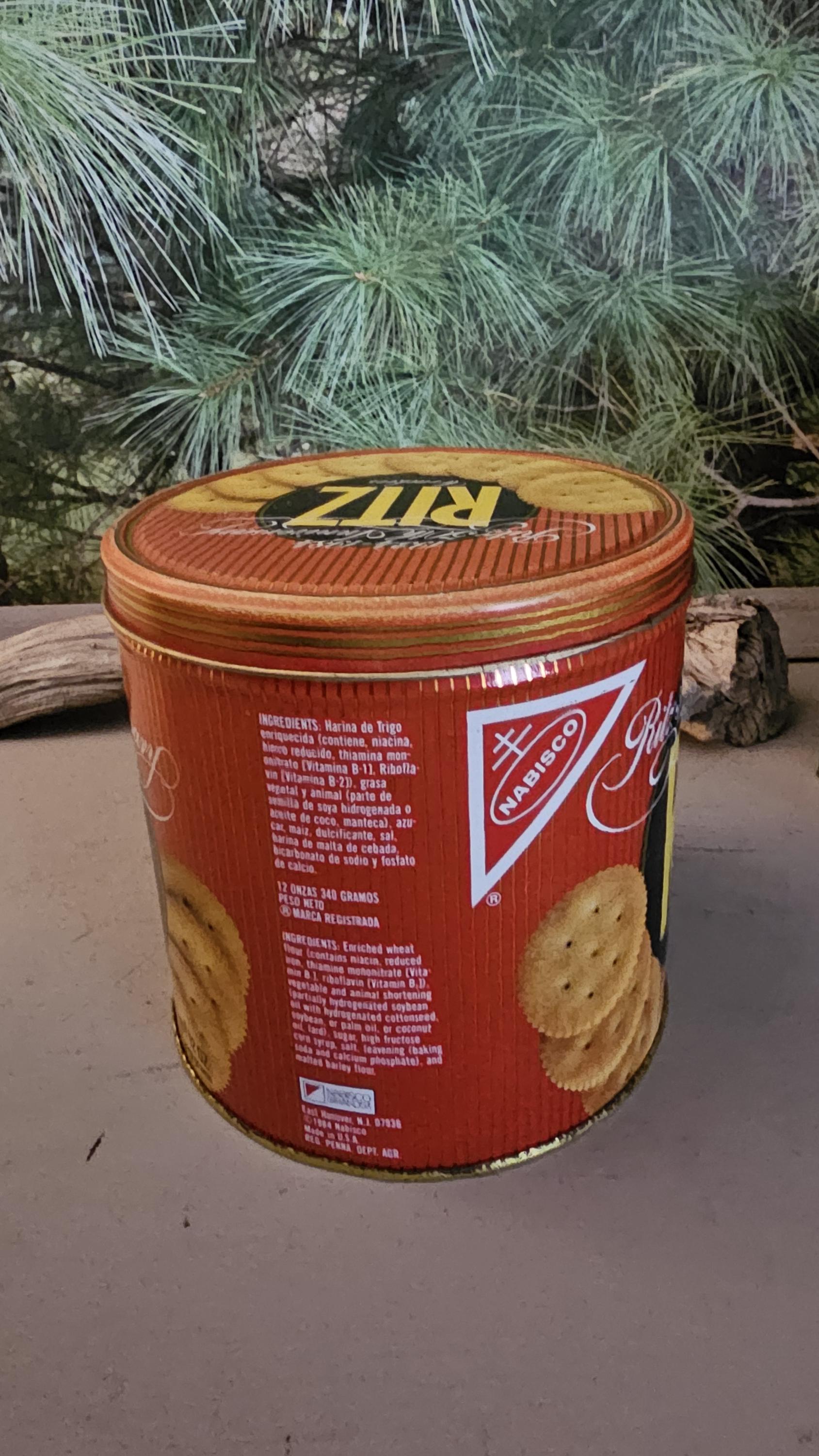 Vintage Ritz Cracker Tin: 50th Anniversary Kitchen Storage #4291