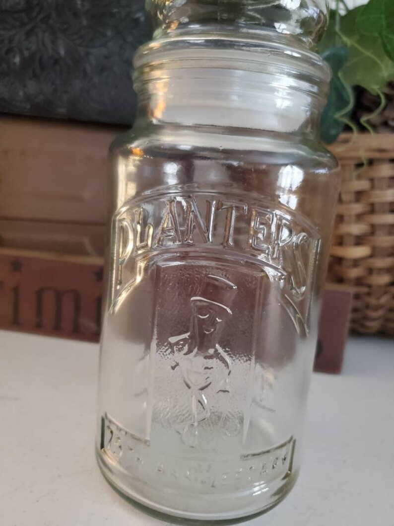 Planters Peanut Jar / Clear Glass 75th Anniversary Planters Etsy