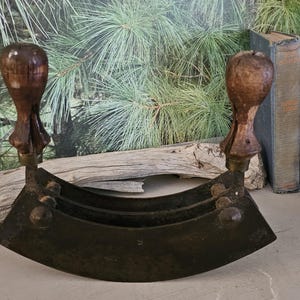 Antique Double Blade Double Handles Herb Food Chopper J. C. Wiebel #9 Farmhouse Kitchen Decor  #4570