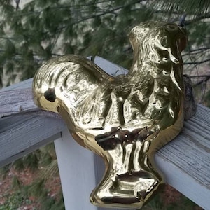 Benjamin Medwin Douro Brass Rooster/Chicken Mold with Tags Collectible Kitchen Decor