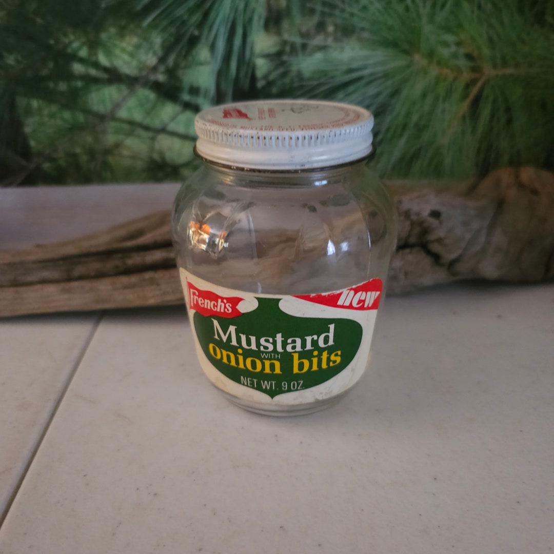 FRENCH'S MUSTARD With Onion Bits Jar Original Lid Label& Etsy