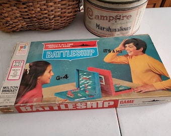 1971 Battleship Game by Milton Bradley Vintage Naval Board Game