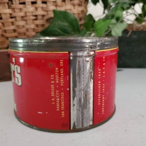 1952 Folgers Coffee Tin With Sailing Ships Logo No Lid / - Etsy