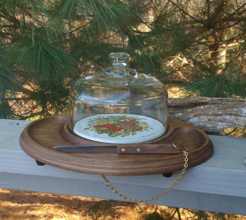 Goodwood Cheese Round Serving Tray Wood & Tile Party Platter Etsy