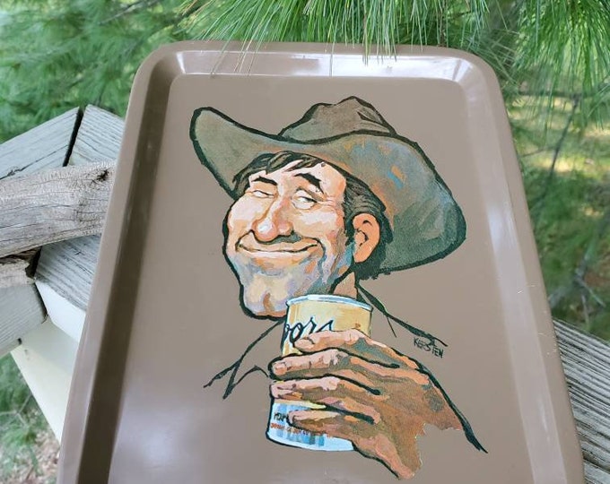 Coors Beer Tray / Artist Signed Kersten Brothers Tray / Signed Cowboy