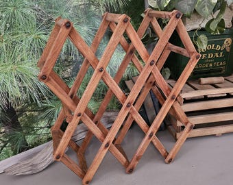 Collapsible Wooden Wine Rack Wine Storage Towel Holder #4981 - Etsy