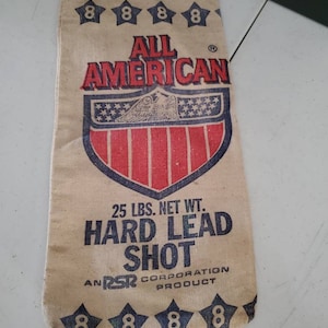 Vintage All American Canvas Shot Bag: Red, White & Blue Advertising