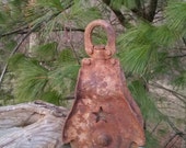 Antique Starline Wood Cast Iron Pulley Rustic Farmhouse Decor