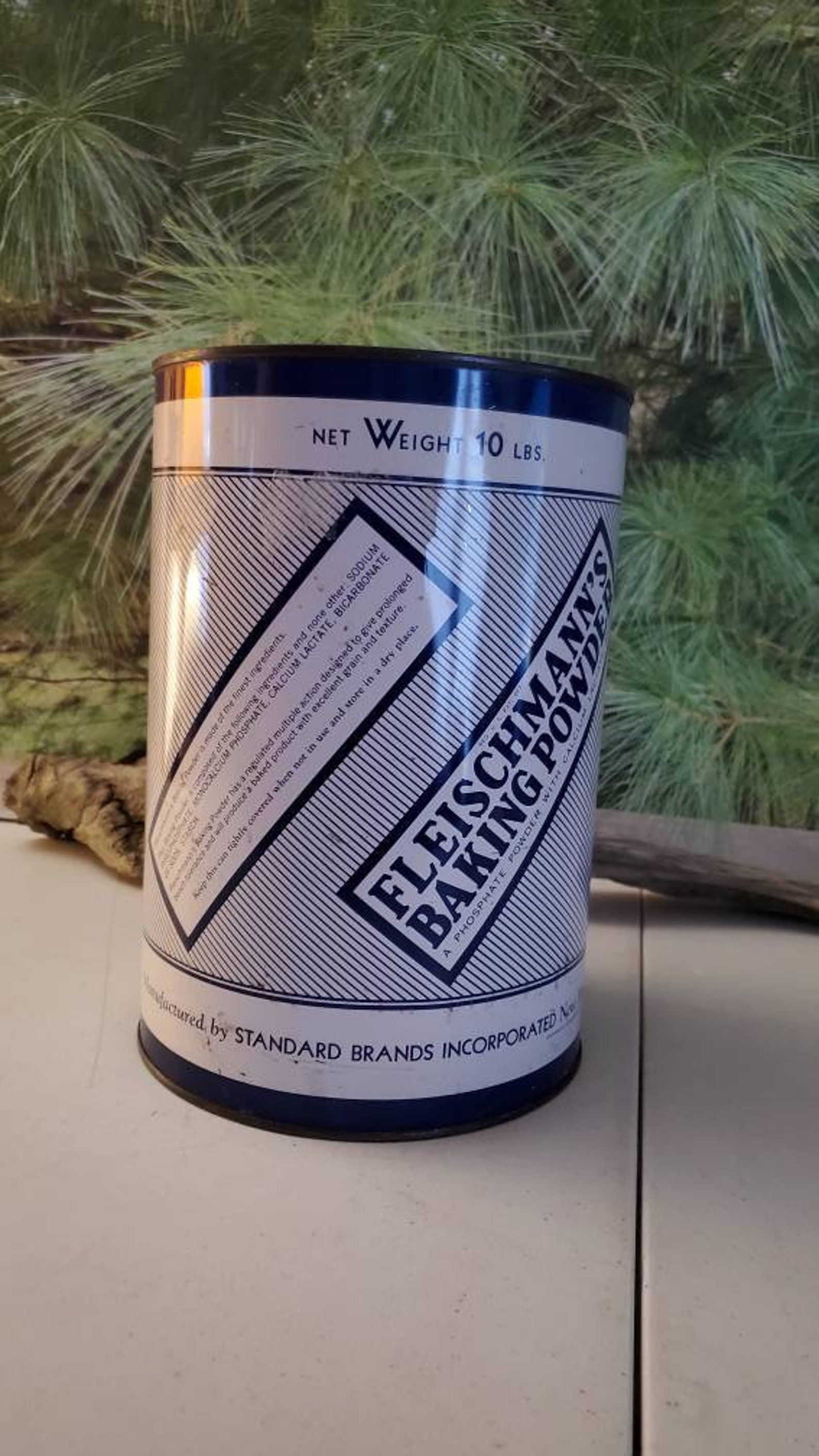 FLEISCHMANN'S Baking Powder 10 Lb Can Blue & White Etsy