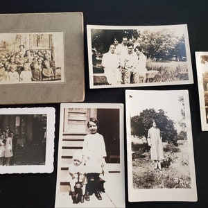 Small Lot of 6 Antique Photos Art Supply Reuse Ephemera Scrapbook Supplies   #1070