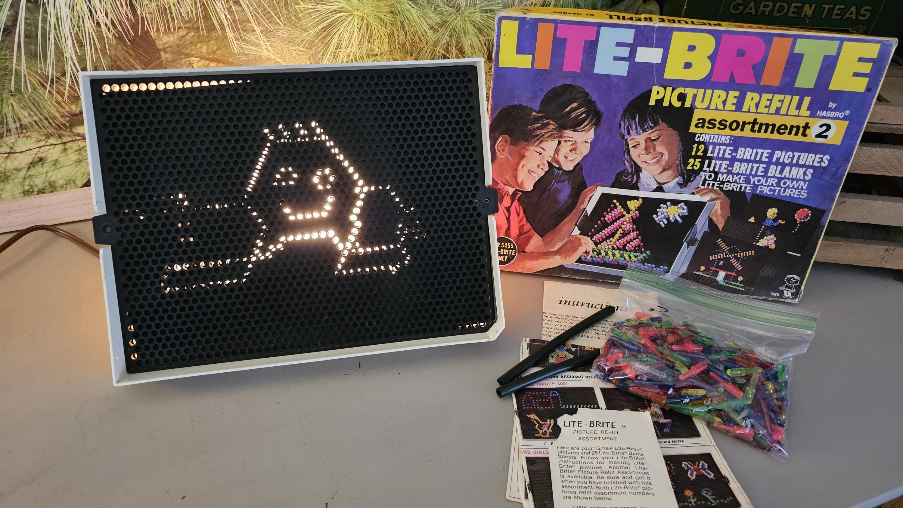 Vintage 1967 Lite Brite Toy by Hasbro Working Collectible