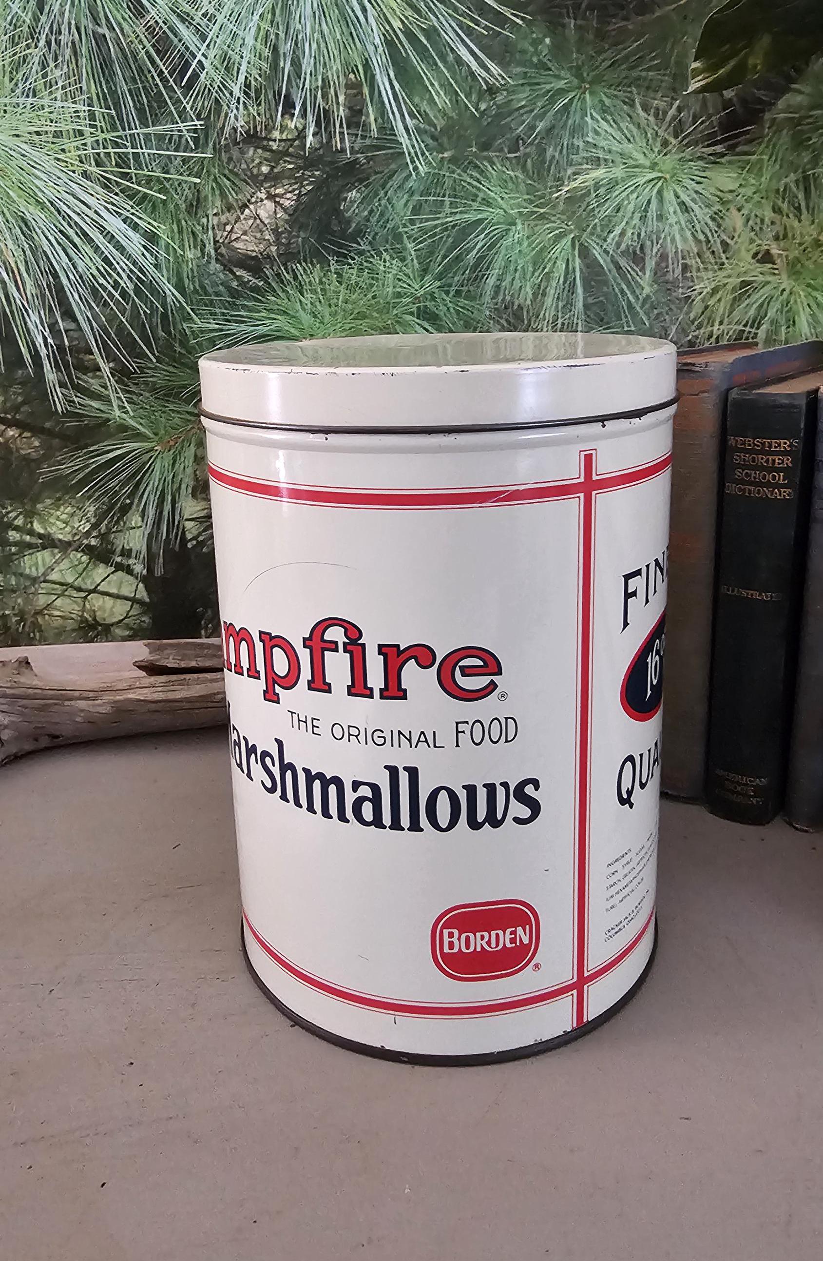 1980s Campfire Marshmallow Can Replica of a 1920's Campfire