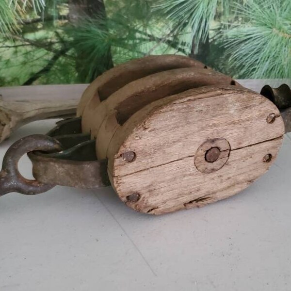 Image showcasing Rustic Pulley - Etsy
