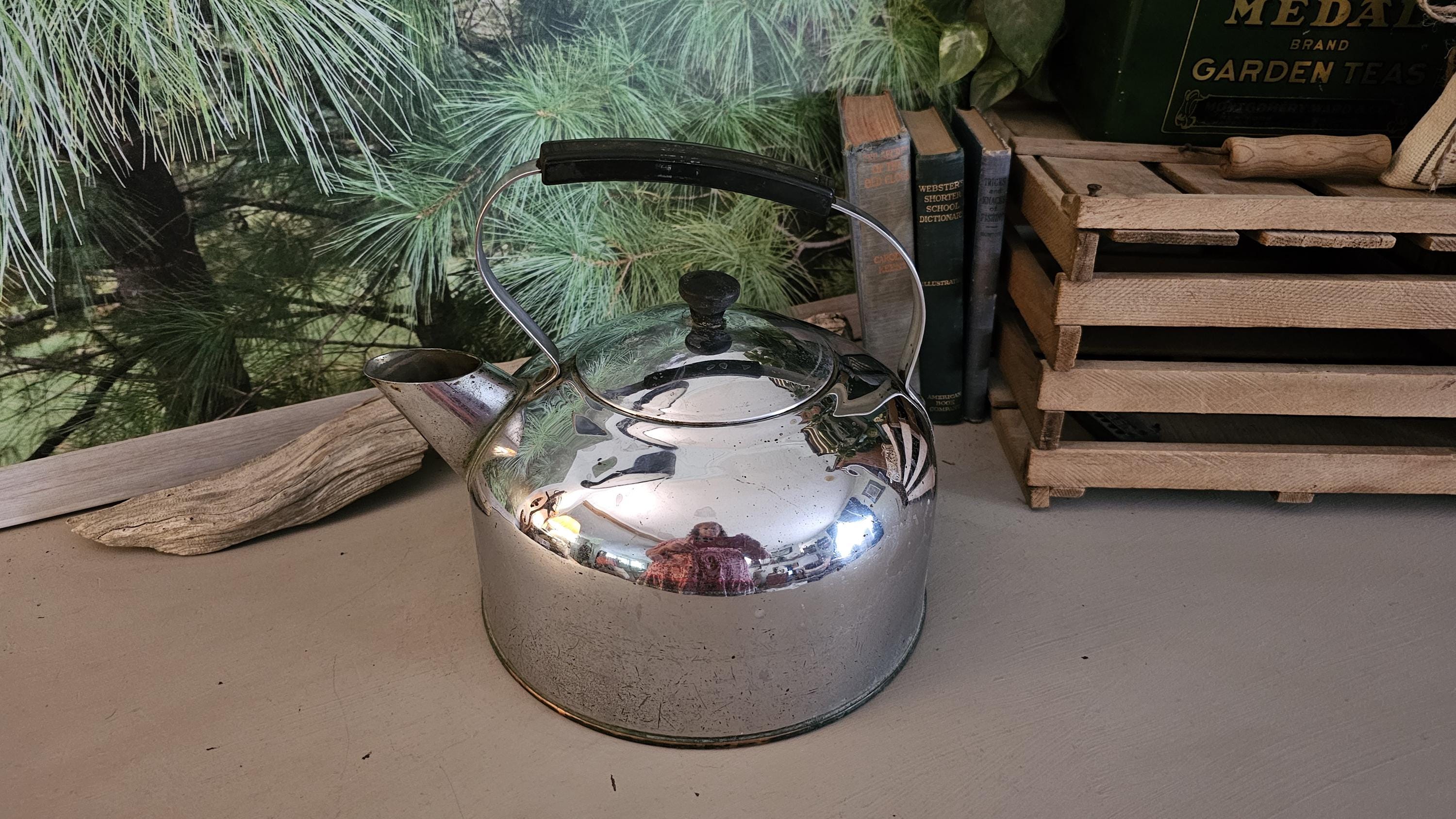 Vintage Revere Ware Kettle: Chrome Over Copper, 5 Quart, 1950s - Etsy