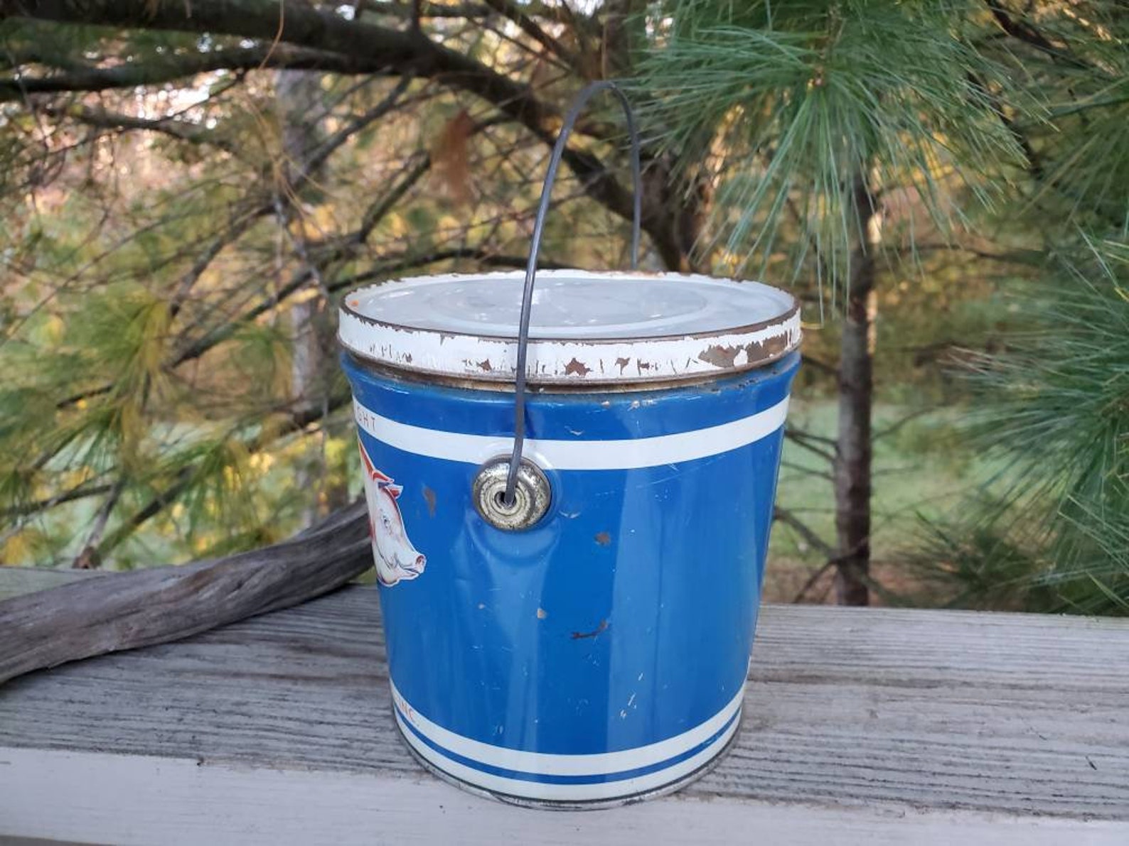 R. B. Rice Vintage 4 Lb. Lard Pail With Lid & Bail Handle / Etsy Ireland