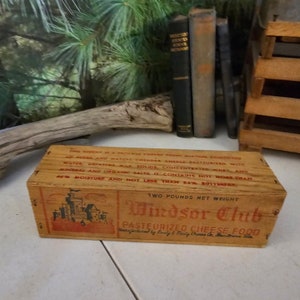Old Windsor Yellow American Cheese Box Wood Advertising Cheese Box Wisconsin / Vintage Farmhouse Decor  #3751