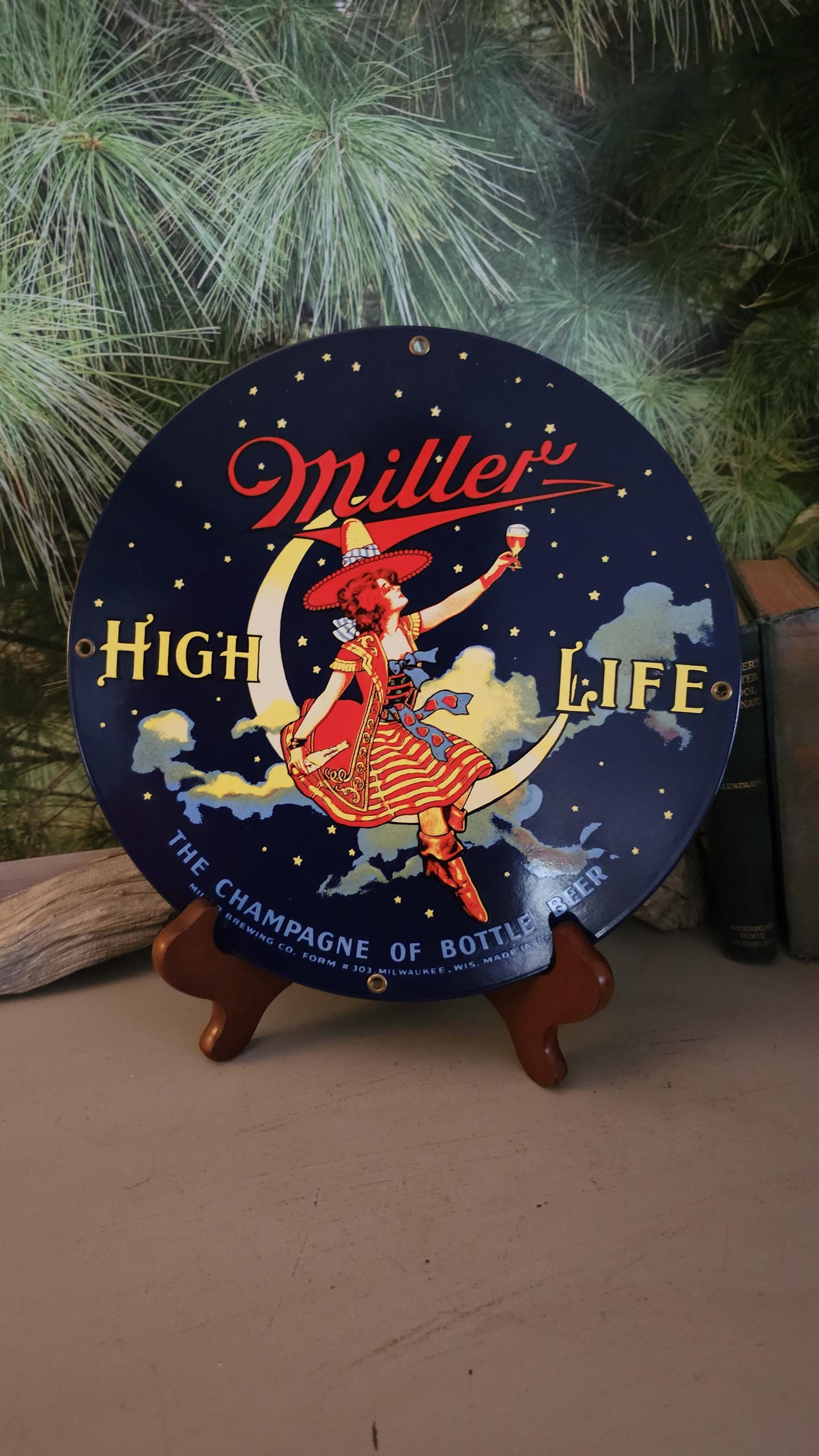 Vintage Miller Light Sign - Etsy