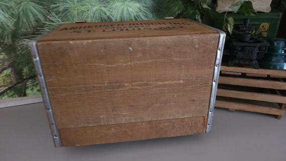 Vintage Anheuser Busch Wood Beer Crate: 100 Year Anniversary