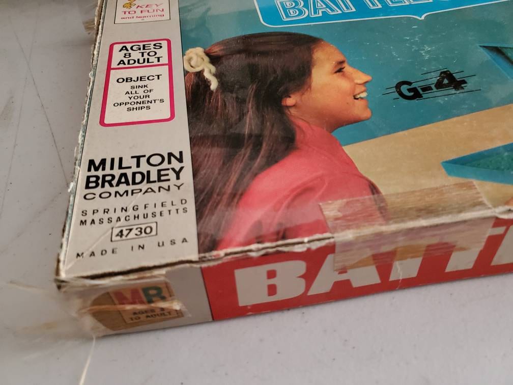 1971 Battleship Game by Milton Bradley Vintage Naval Board Game