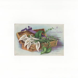 Digital Download Antique A Joyous Easter Ellen Clapsaddle Lily Postkarte / Digitale Postkarte