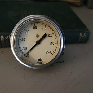 U. S. Gauge Vintage Pressure Gauge 0 - 160 PSI 2 3/4 Inches Diameter Steampunk Industrial Art Supplies  #4719