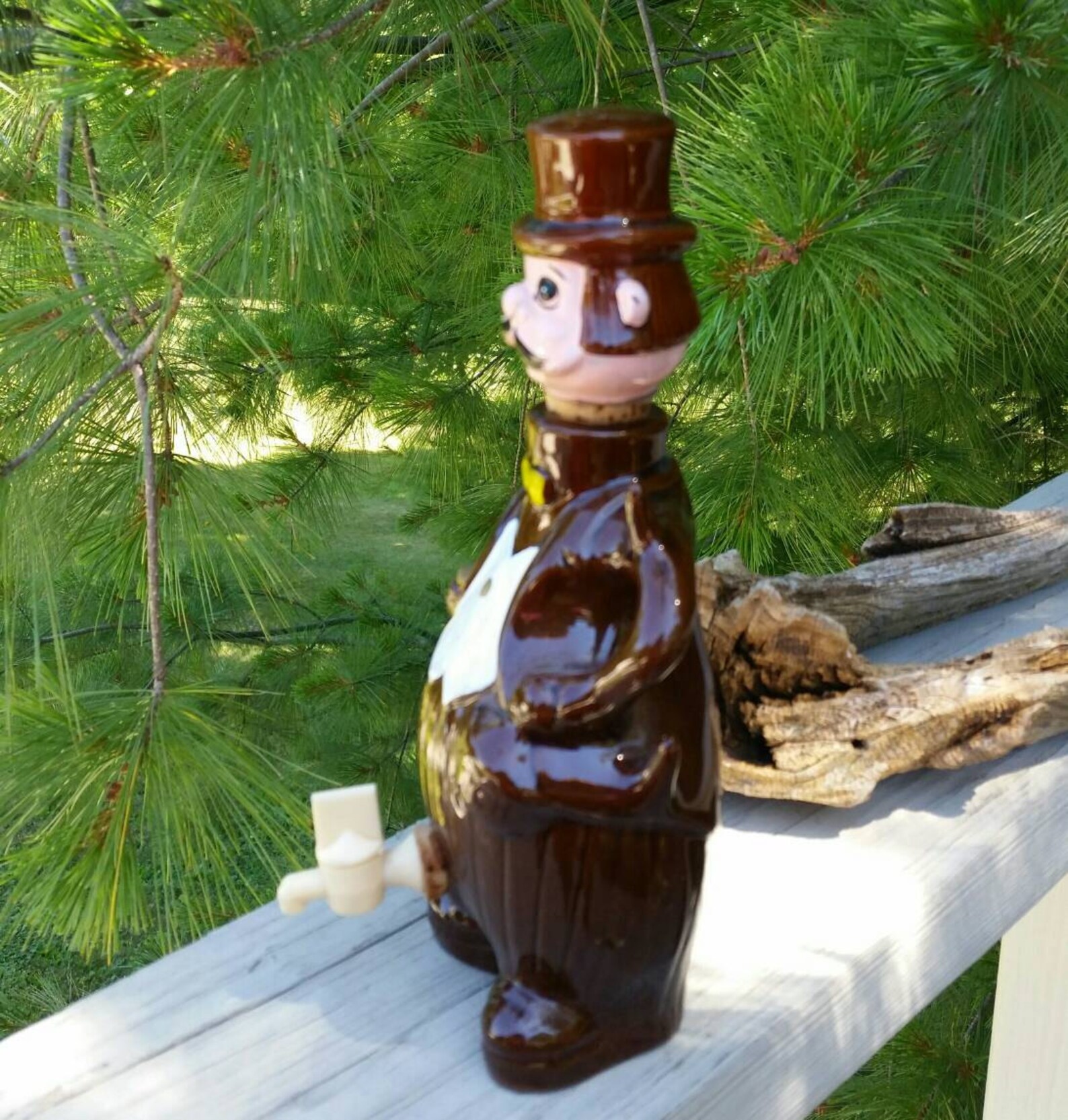 Figural Ceramic Scotch Decanter Gentleman in Top Hat & Suit Etsy