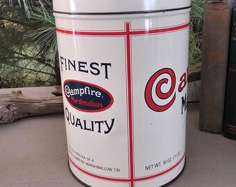 1980s Campfire Marshmallow Can Replica of a 1920's Campfire