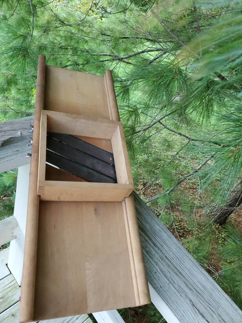 Wood Kraut Cutter 3 Adjustable Blades Cabbage Slicer with Etsy