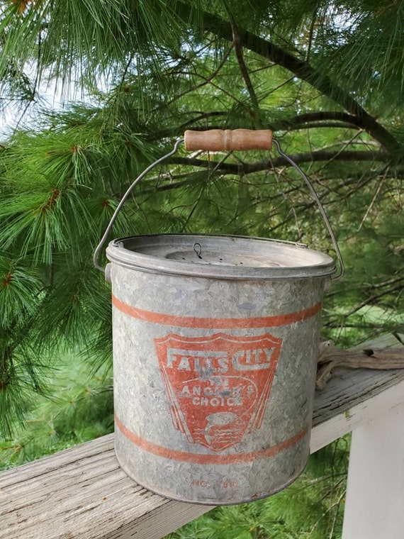 28 Vintage fishing buckets ideas  vintage fishing, vintage, bait