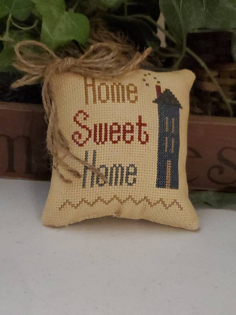 OldFangledFinds Cross Stitch Pillow