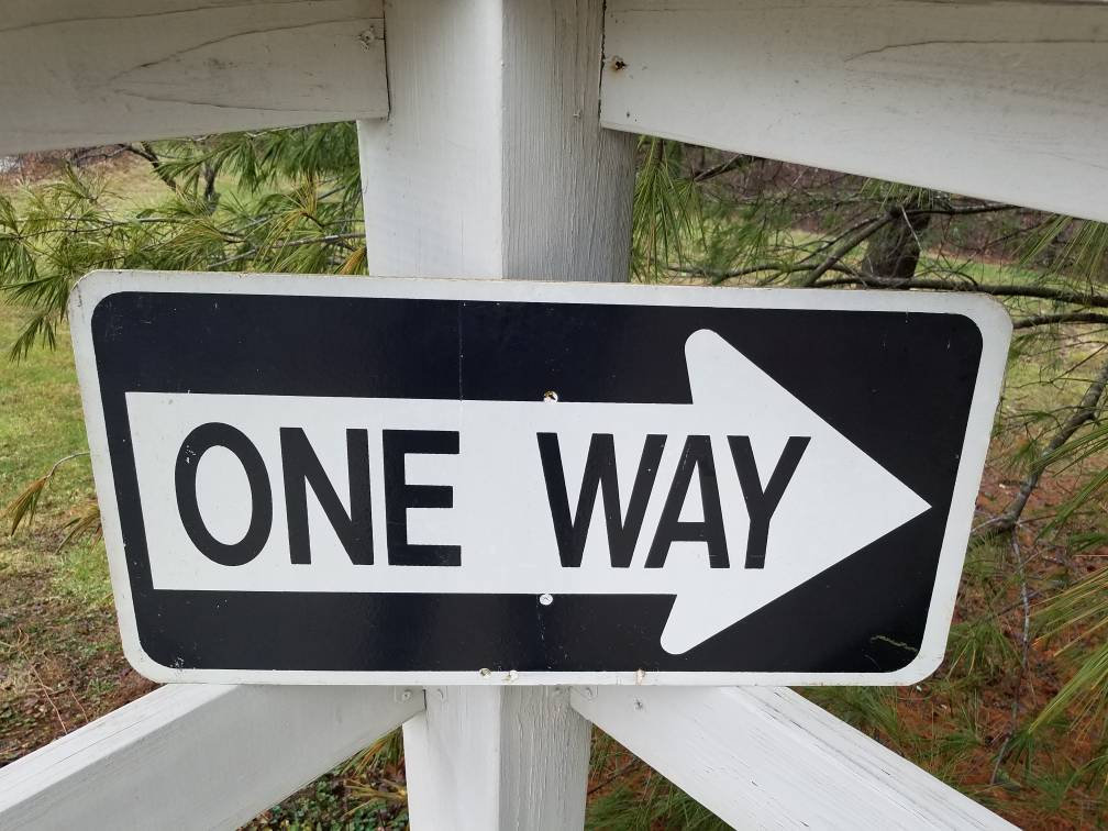 One Way Road Sign - Etsy