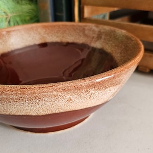 Oven Ware USA #58 Vintage Pottery Brown Drip Mixing Bowl 10 1/2 Inches  Kitchen Mixing Bowl #3440