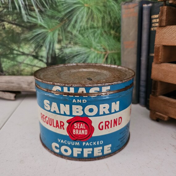 Vintage 1940s Chase & Sanborn Coffee Can: Advertising Tin #3977 - Etsy