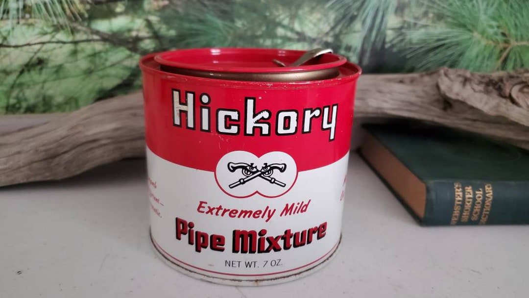 HICKORY Extremely Mild Pipe Mixture Tobacco Tin Vintage Advertising