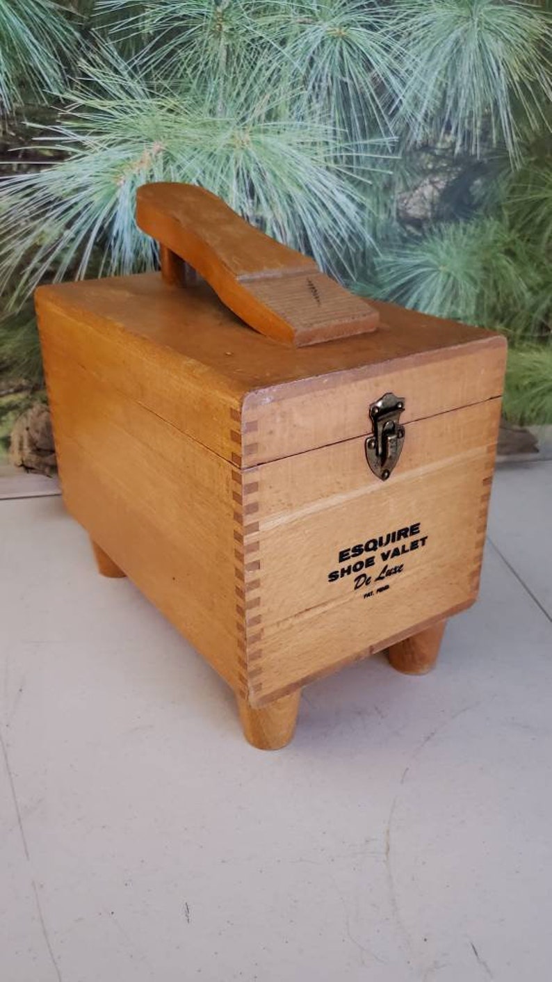Esquire Shoe Valet De Luxe Shoe Shine Box Vintage 1960s Empty Etsy
