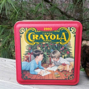 1992 Crayola Tin Holiday Wishes Limited Edition 1st in The Series Christmas Collectible