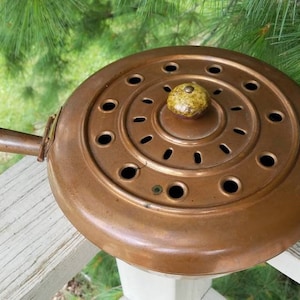 Copper Bed Warmer, Vintage Copper Bed Warmer with Knob/No Handle
