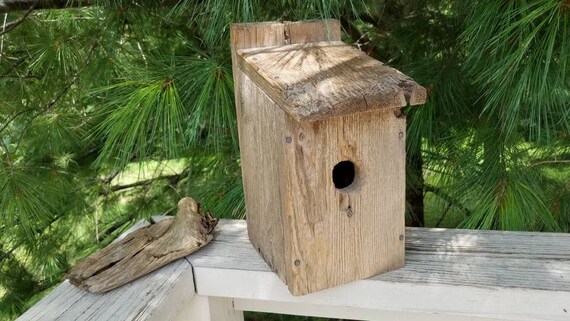 Rustic Old Barn Wood Bird House Reclaimed Barn Wood Etsy