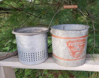 Vintage Fishing Falls City Pêcheur Au Choix N° 710 Seau À