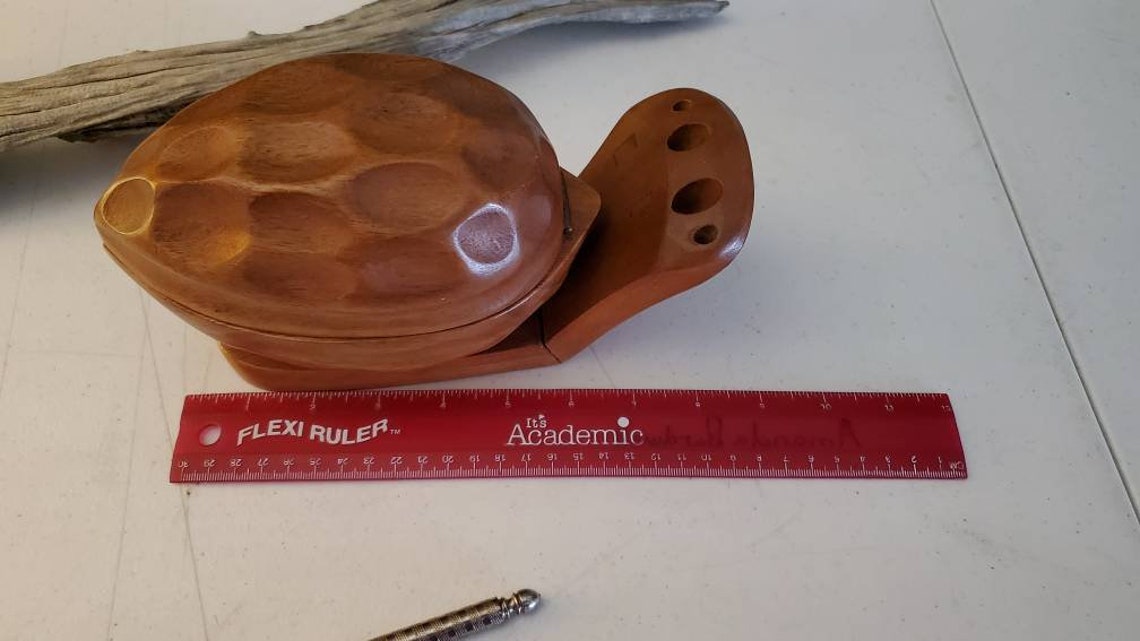 Wood Walnut Shaped Nut Bowl Hinged Lid With Nutcracker & 2 Etsy